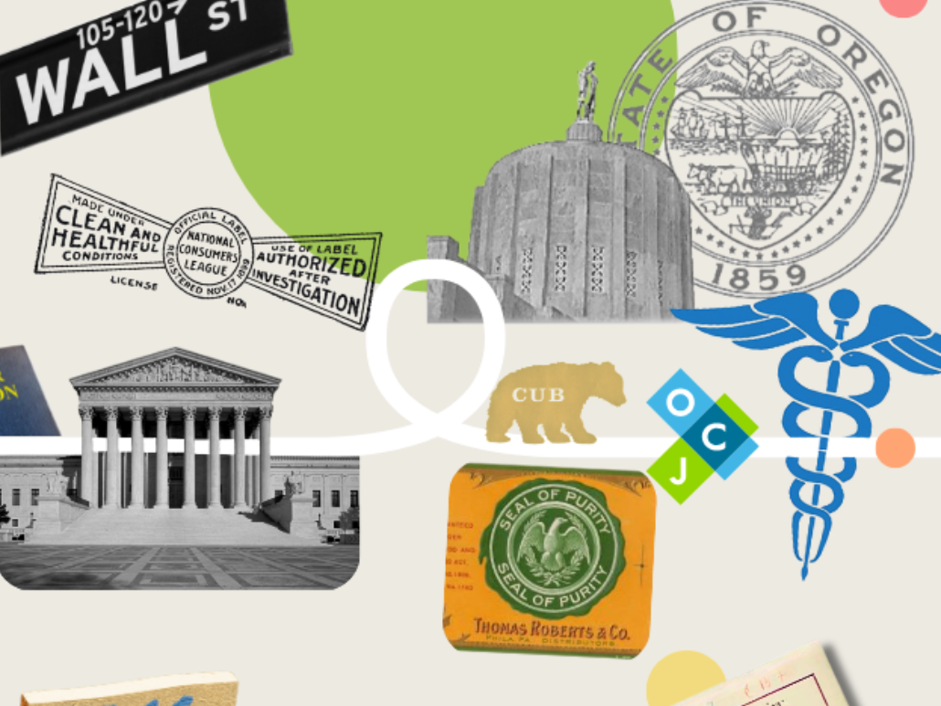 A collage of important consumer protection events