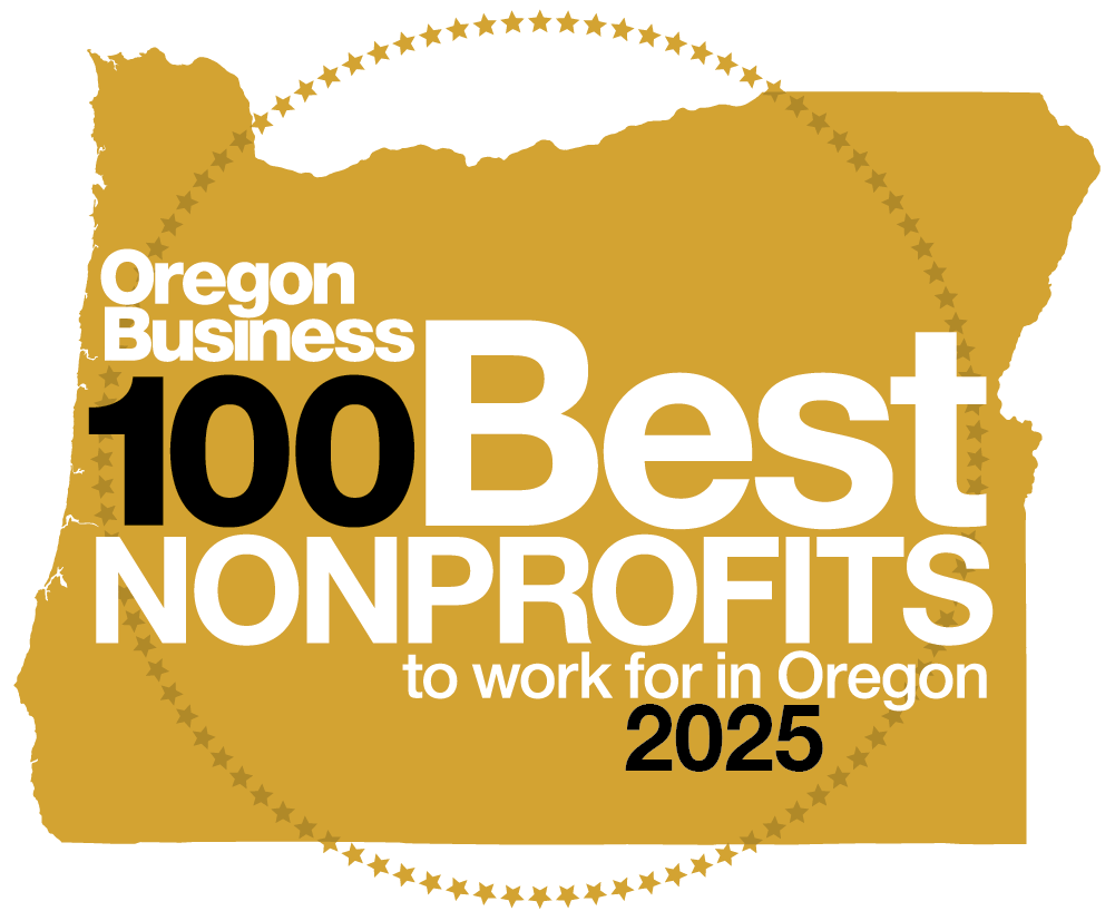 Logo recognizing OCJ on the 100 Best Nonprofits to work for in Oregon in 2025 from Oregon Business