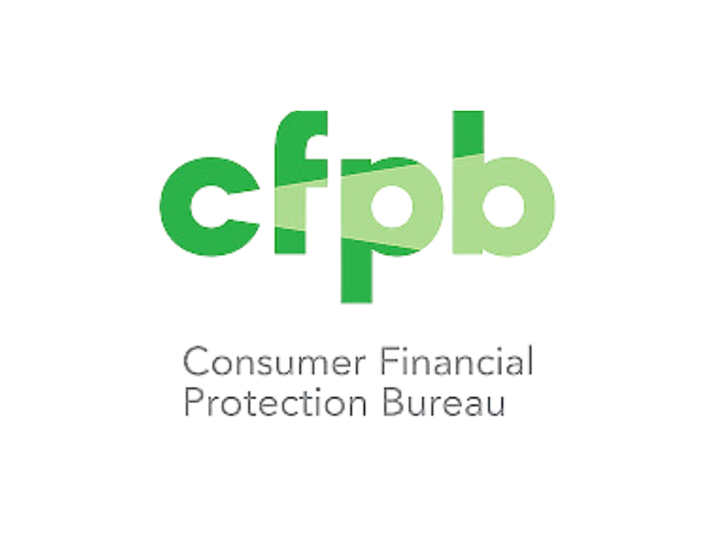 Consumer Financial Protection Bureau logo, featuring the letters 'cfpb' in shades of green.