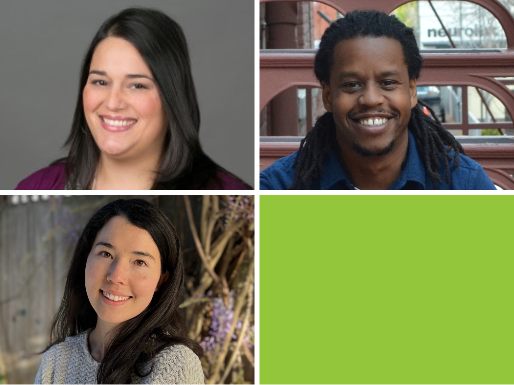 A collection of photos featuring our new hires: Angela, Jeremy, and Grace.