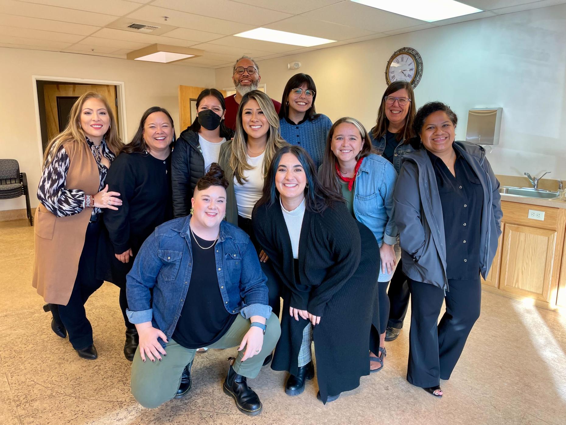 Cohort members and OCJ staff poise for a group photo during their retreat. 