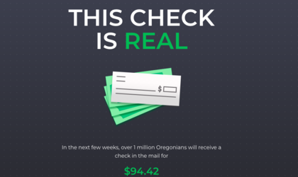 The check is real - if you get a check in the mail for $94.42, this is real!